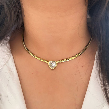 Eternal Love Heart Gold Necklace