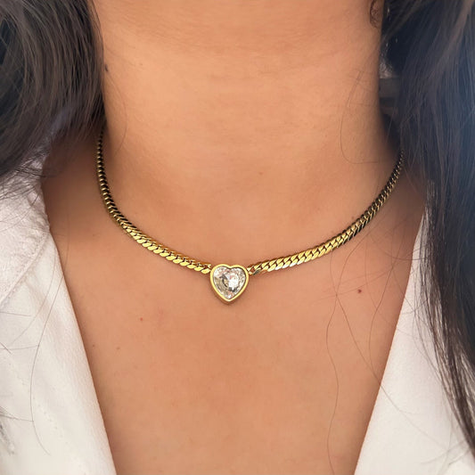 Eternal Love Heart Gold Necklace