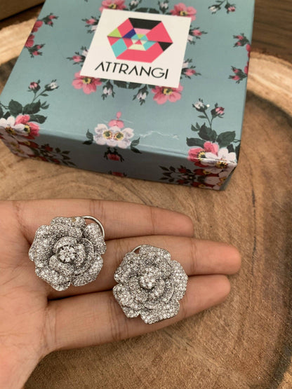 Rose Shaped Studs - Attrangi