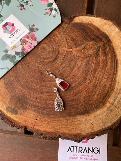 Ruby Mania Diamond Dangler Earrings | Daily Wear - Attrangi