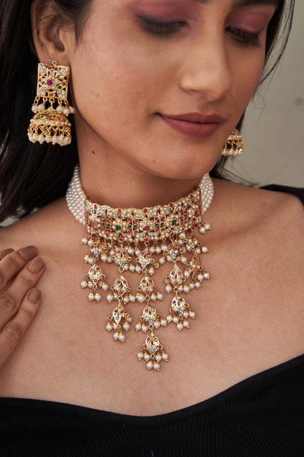 Rudali Jadaau Jhaalar Choker Set | Bridal - Attrangi