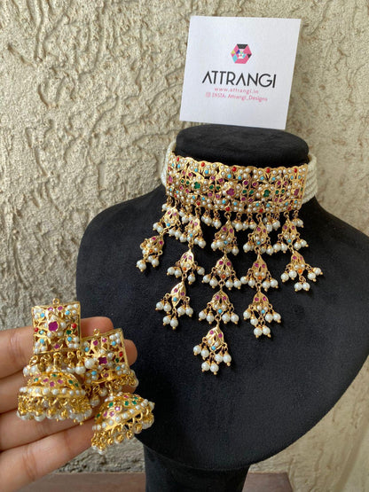 Rudali Jadaau Jhaalar Choker Set | Bridal - Attrangi