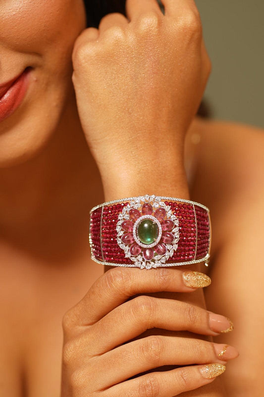 Rudra Crystal Diamond Bracelet - Attrangi
