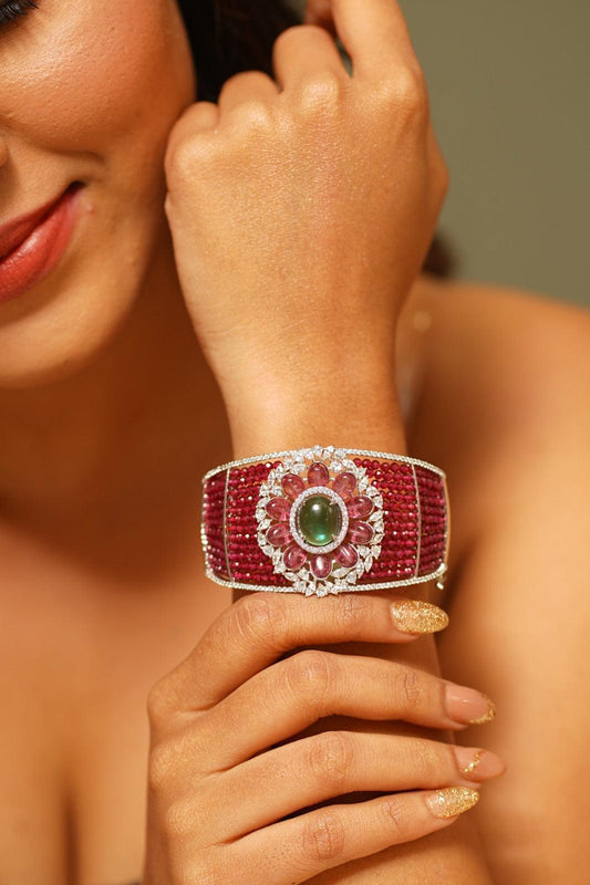 Rudra Crystal Diamond Bracelet - Attrangi