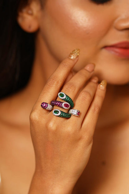 Sasa Designer Diamond Cocktail Ring - Attrangi