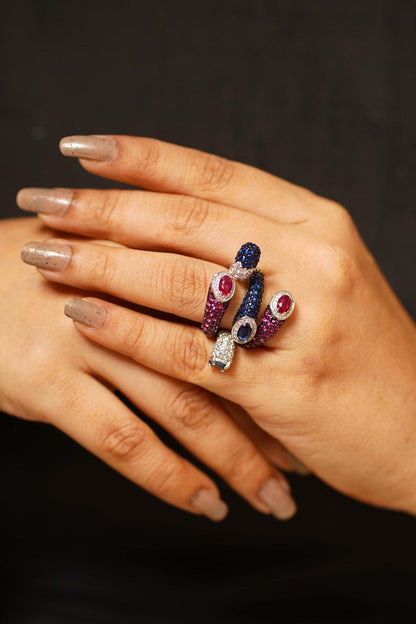 Sasa Designer Diamond Cocktail Ring - Attrangi