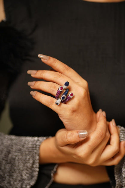 Sasa Designer Diamond Cocktail Ring - Attrangi