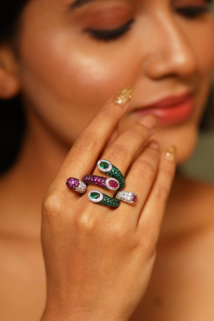 Sasa Designer Diamond Cocktail Ring - Attrangi