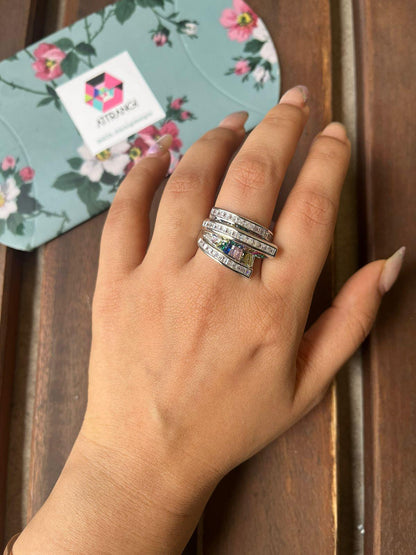 Sharpay Diamond Cocktail Ring With Invisible Setting - Attrangi