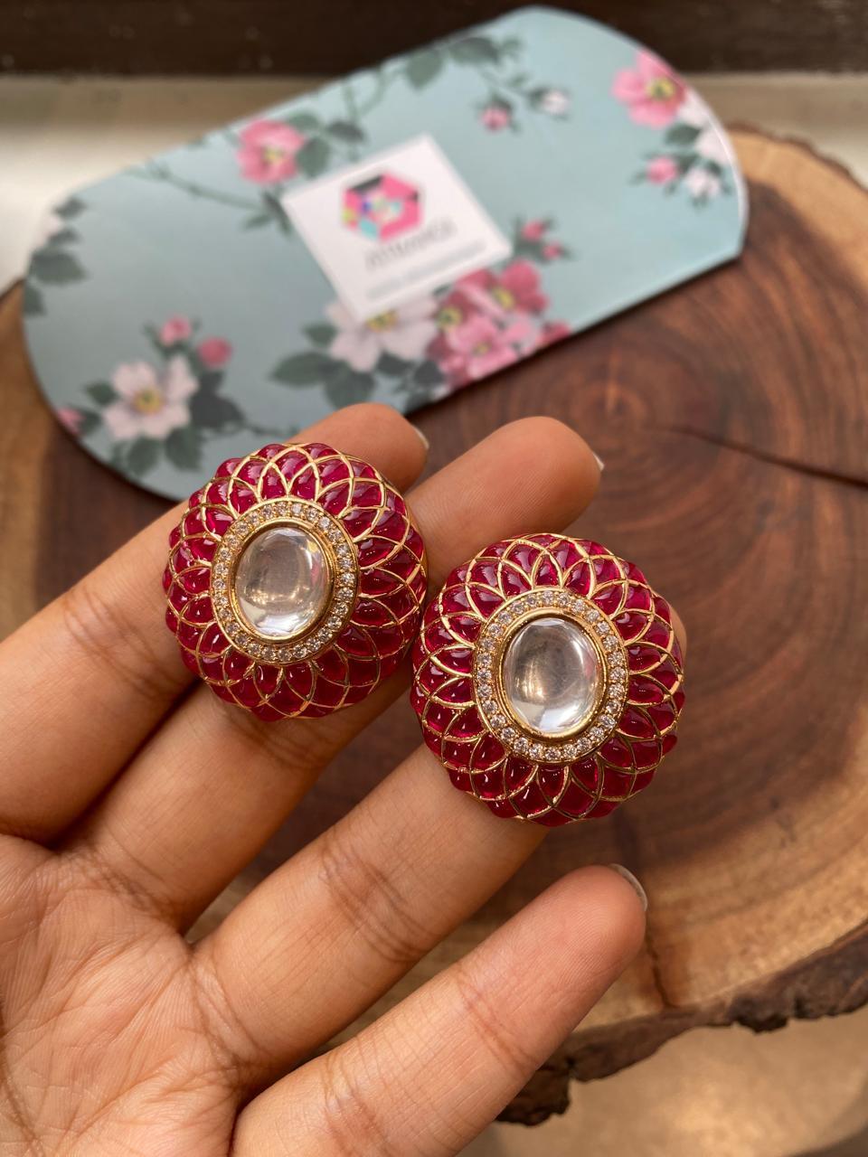 Shubha Indian Polki Studs