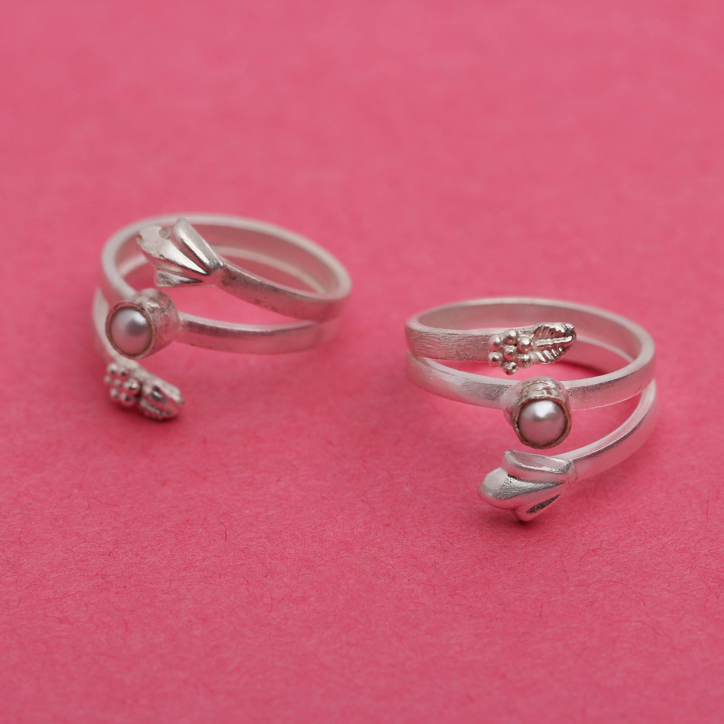 Set Of Three Silver Toe Rings (2)