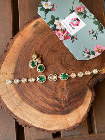Simar Uncut Diamond Choker Set - Attrangi