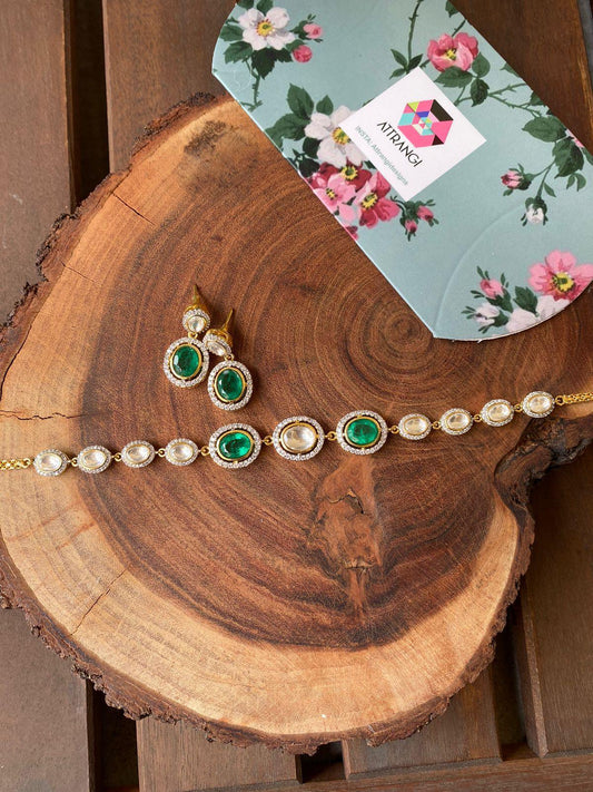 Simar Uncut Diamond Choker Set - Attrangi