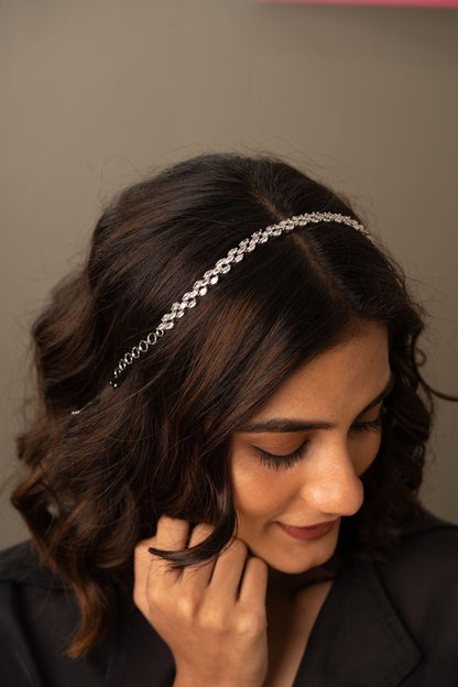 Simple Diamond HairBand | Sheeshband - Attrangi