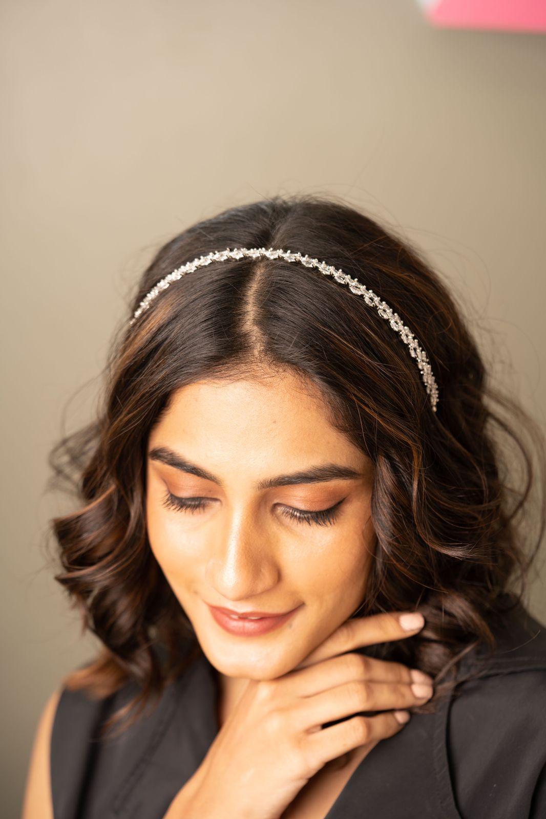 Simple Diamond HairBand | Sheeshband - Attrangi