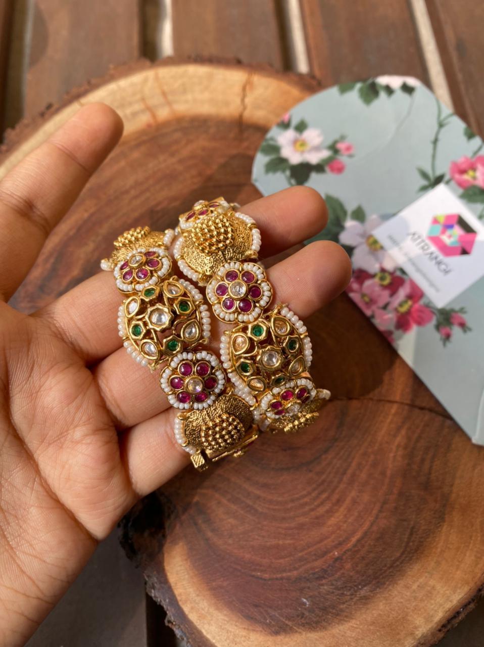 Sirisha Openable Gold Kada | Sone Pe Suhaga Collection - Attrangi
