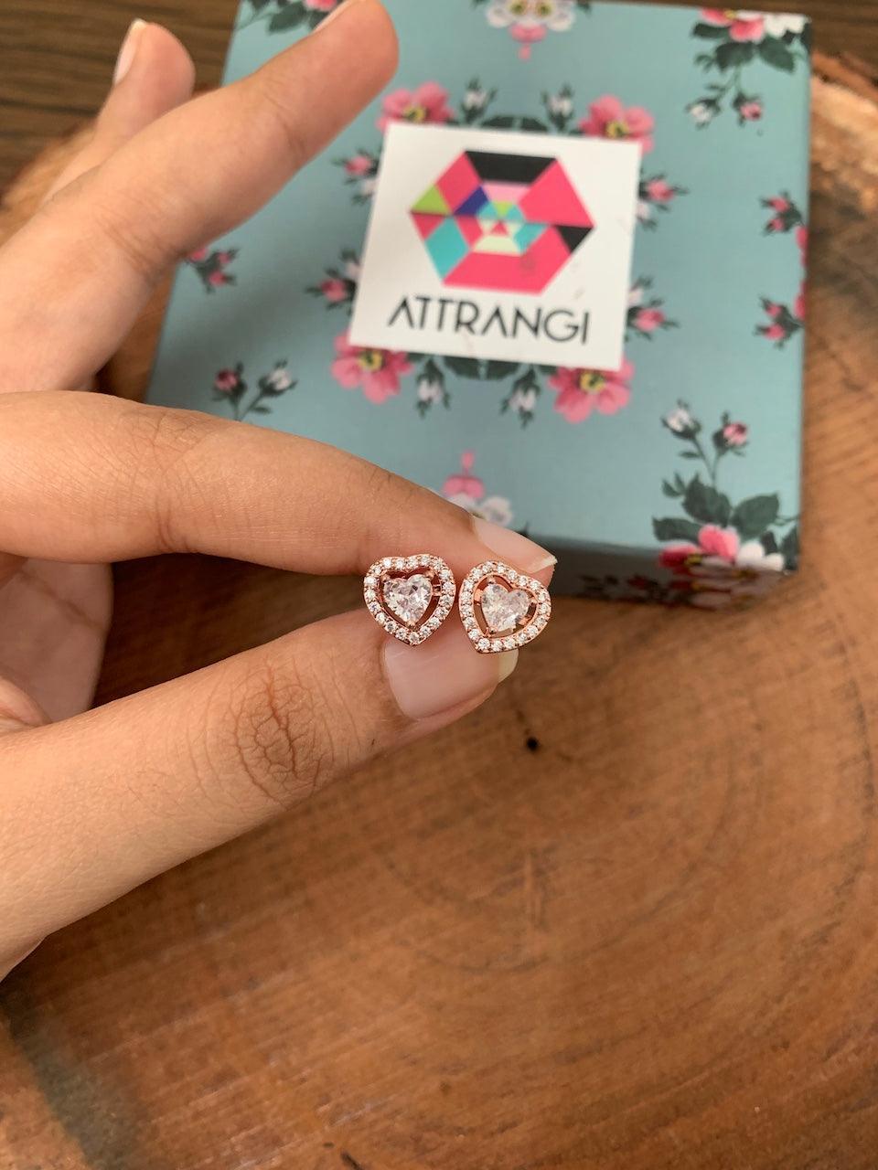 Small Heart Shaped Solitaires - Attrangi