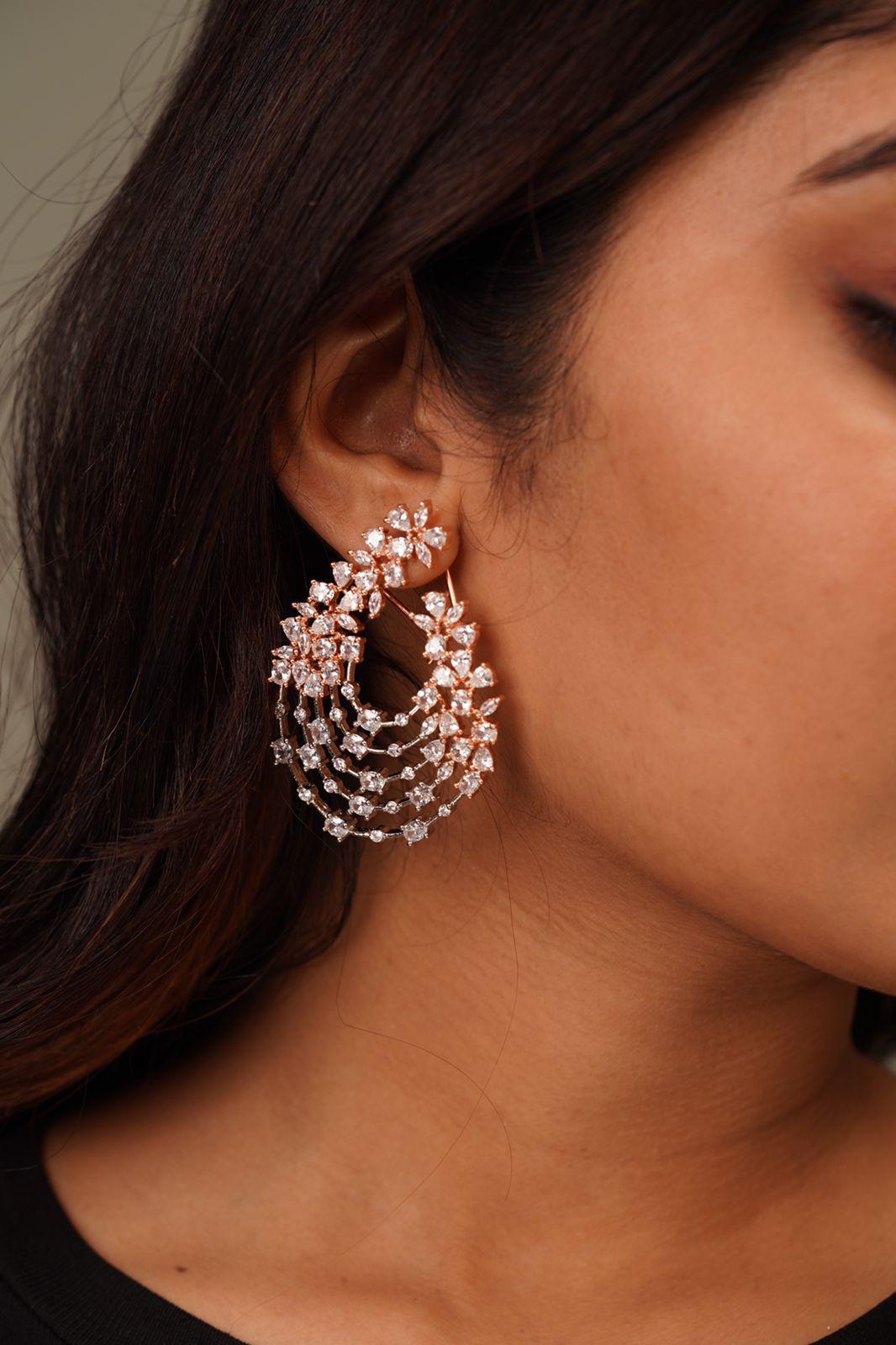 Snowflake Floral Earrings - Attrangi