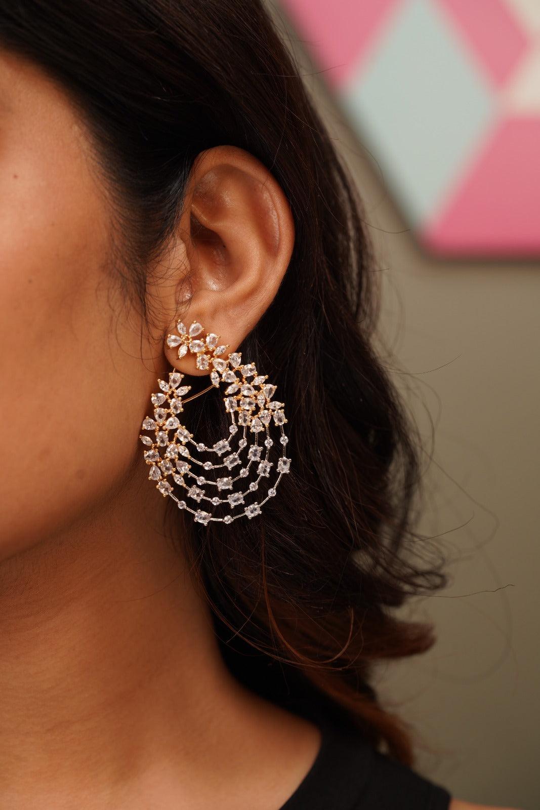 Snowflake Floral Earrings - Attrangi
