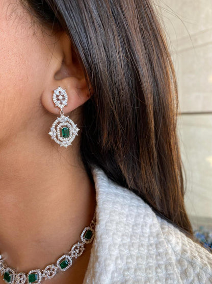 Stacy Pendant Fall Diamond Set - Attrangi