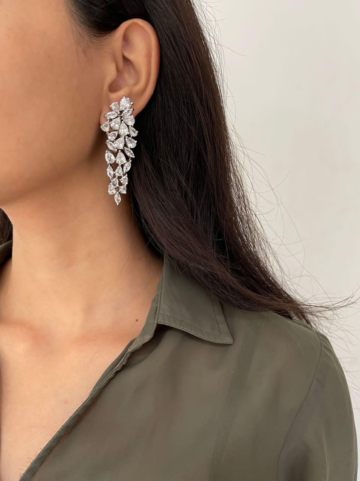 Stiff Pear Drop Earrings - Attrangi