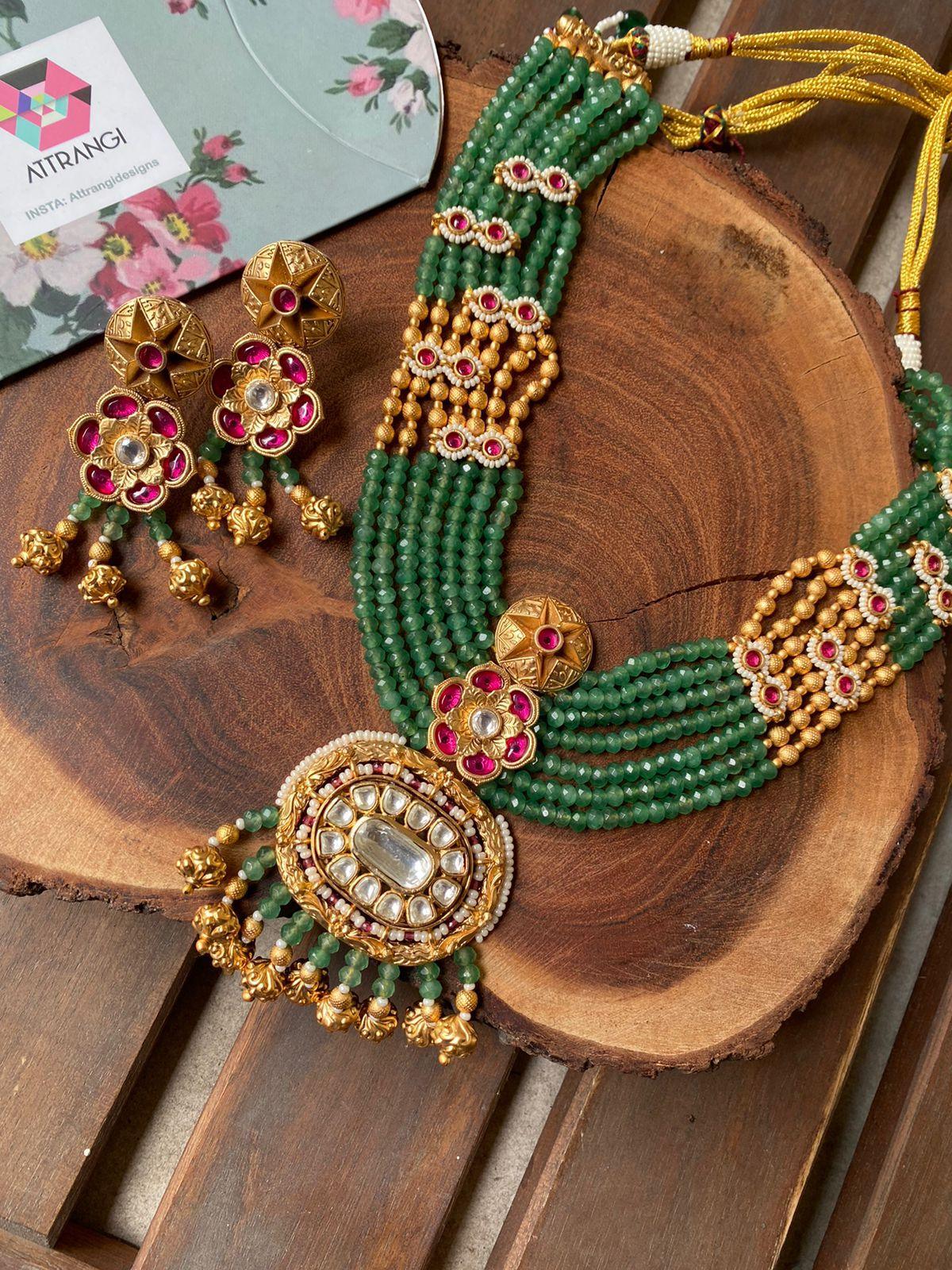 Sumitra Multi Layered Necklace Set | Sone pe Suhaga Collection - Attrangi