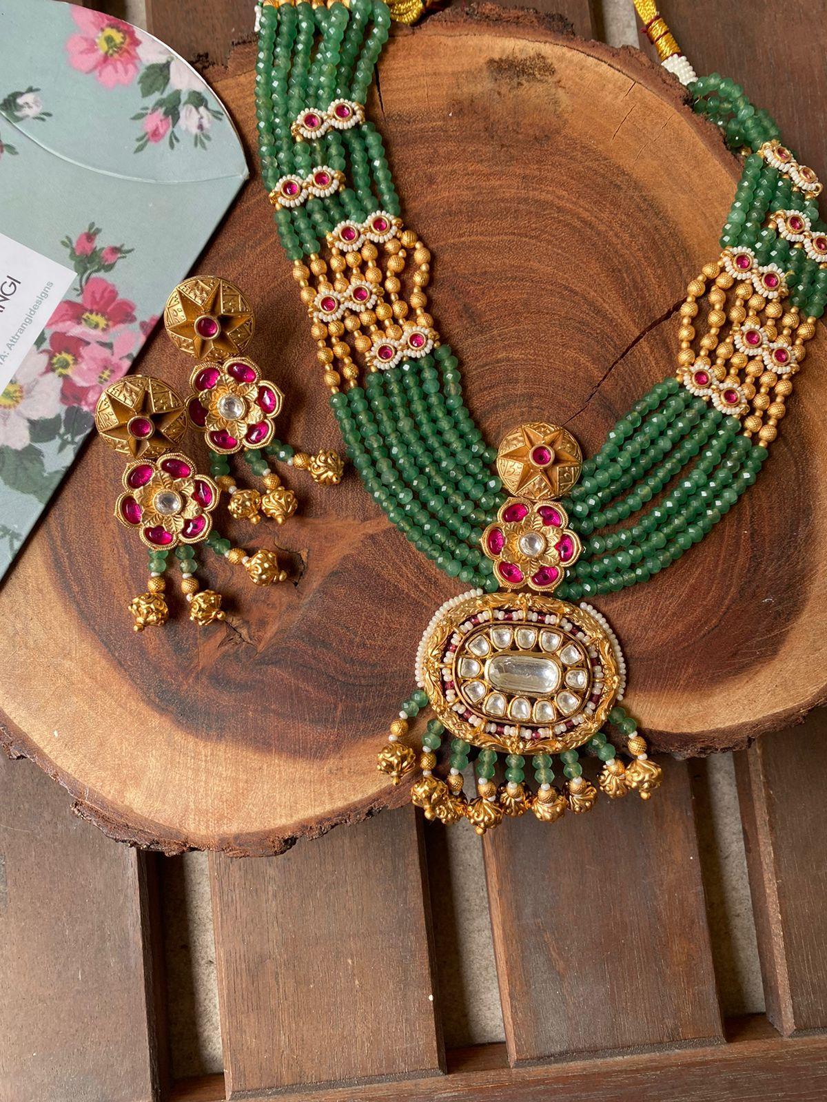 Sumitra Multi Layered Necklace Set | Sone pe Suhaga Collection - Attrangi