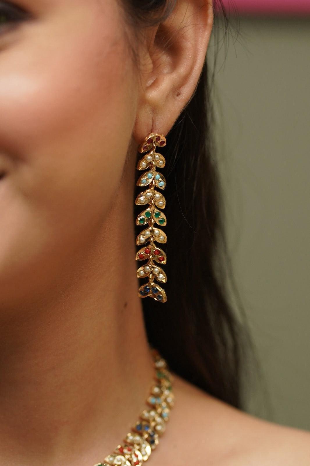 Tehnaaz Jadaau Navarata Necklace / Choker Set - Attrangi