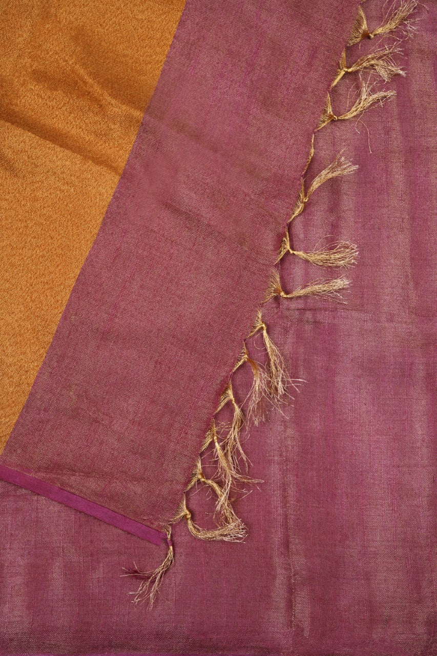 Teejh Shaurya Onion Pink Tissue Silk Saree