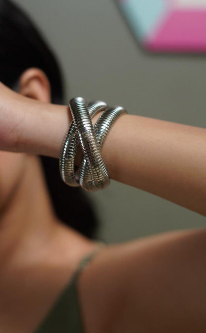 Treeda Gold Chunky Western Bracelet - Attrangi