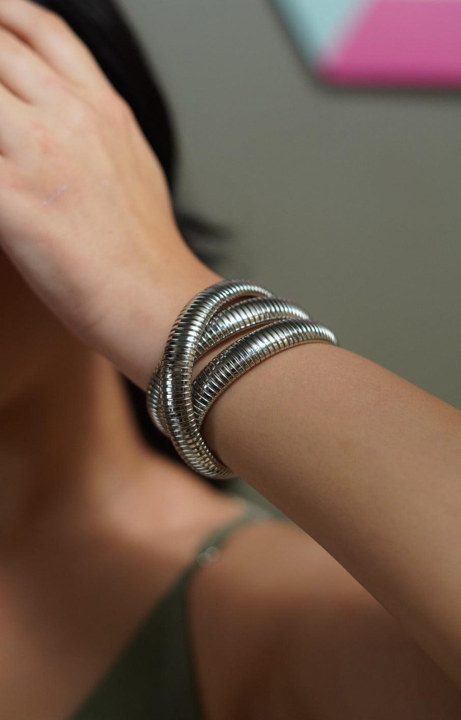 Treeda Gold Chunky Western Bracelet - Attrangi