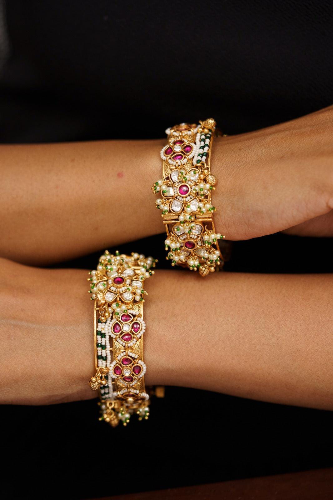 Umisha Openable Gold Kada | Sone Pe Suhaga Collection - Attrangi