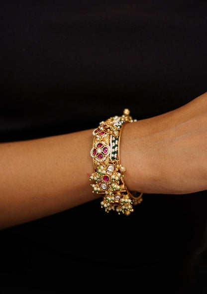 Umisha Openable Gold Kada | Sone Pe Suhaga Collection - Attrangi