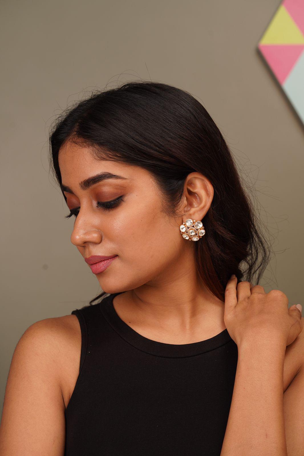 Uncut Polki Studs - Attrangi