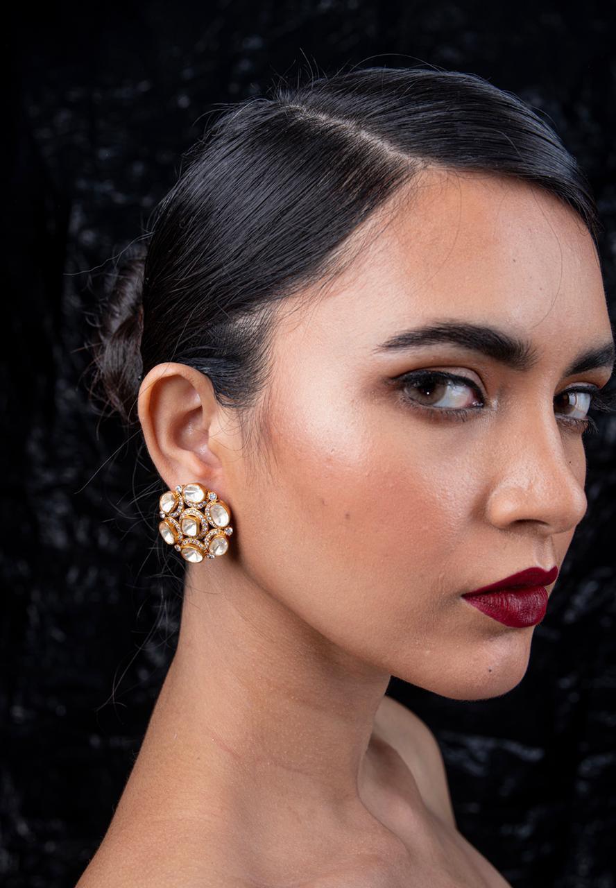Uncut Polki Studs - Attrangi