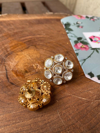 Uncut Polki Studs - Attrangi