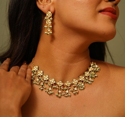 Vasundhara Polki Choker / Necklace Set - Attrangi