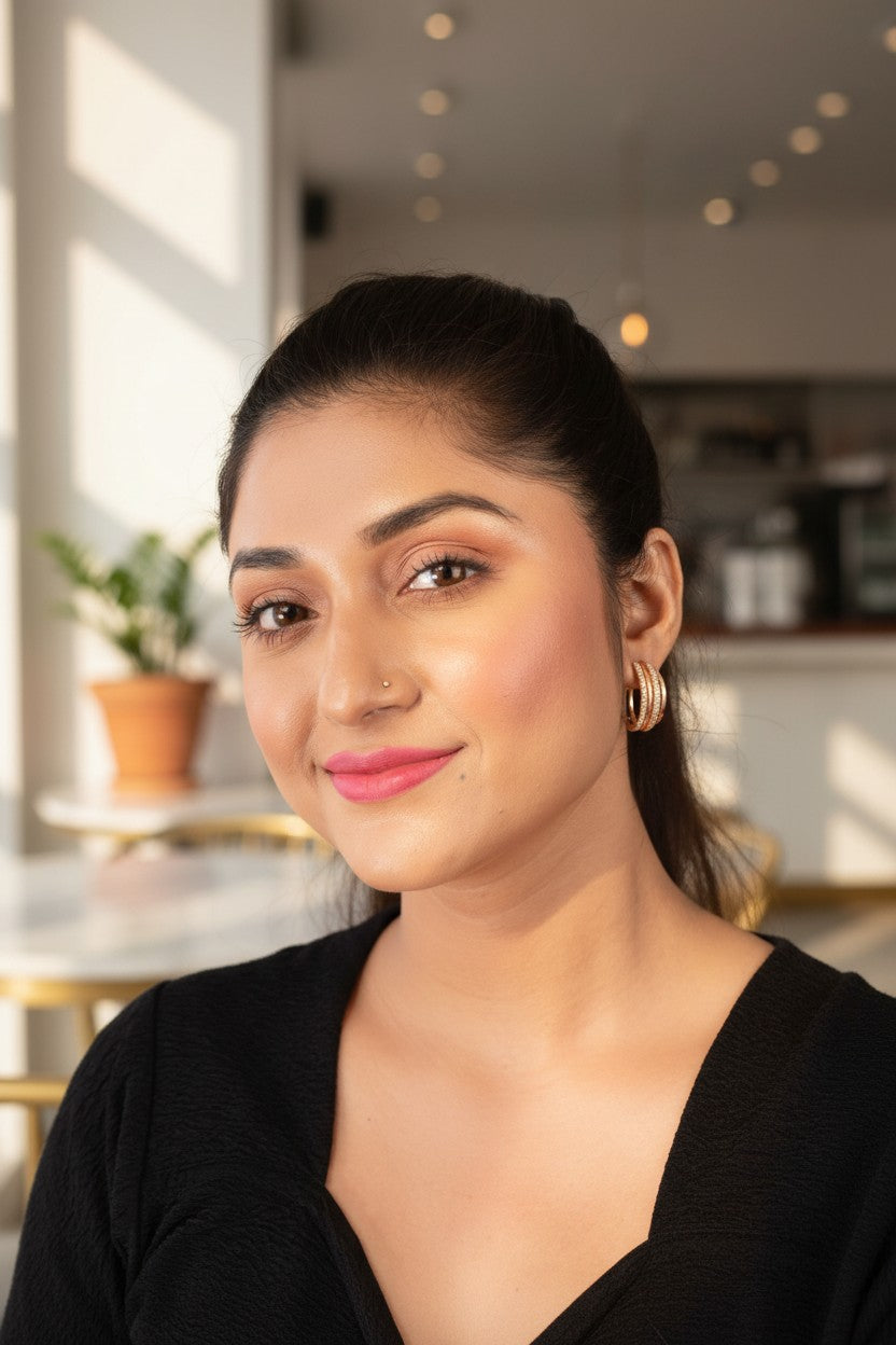 Rose Gold Plated Triple Layer Hoop Earrings