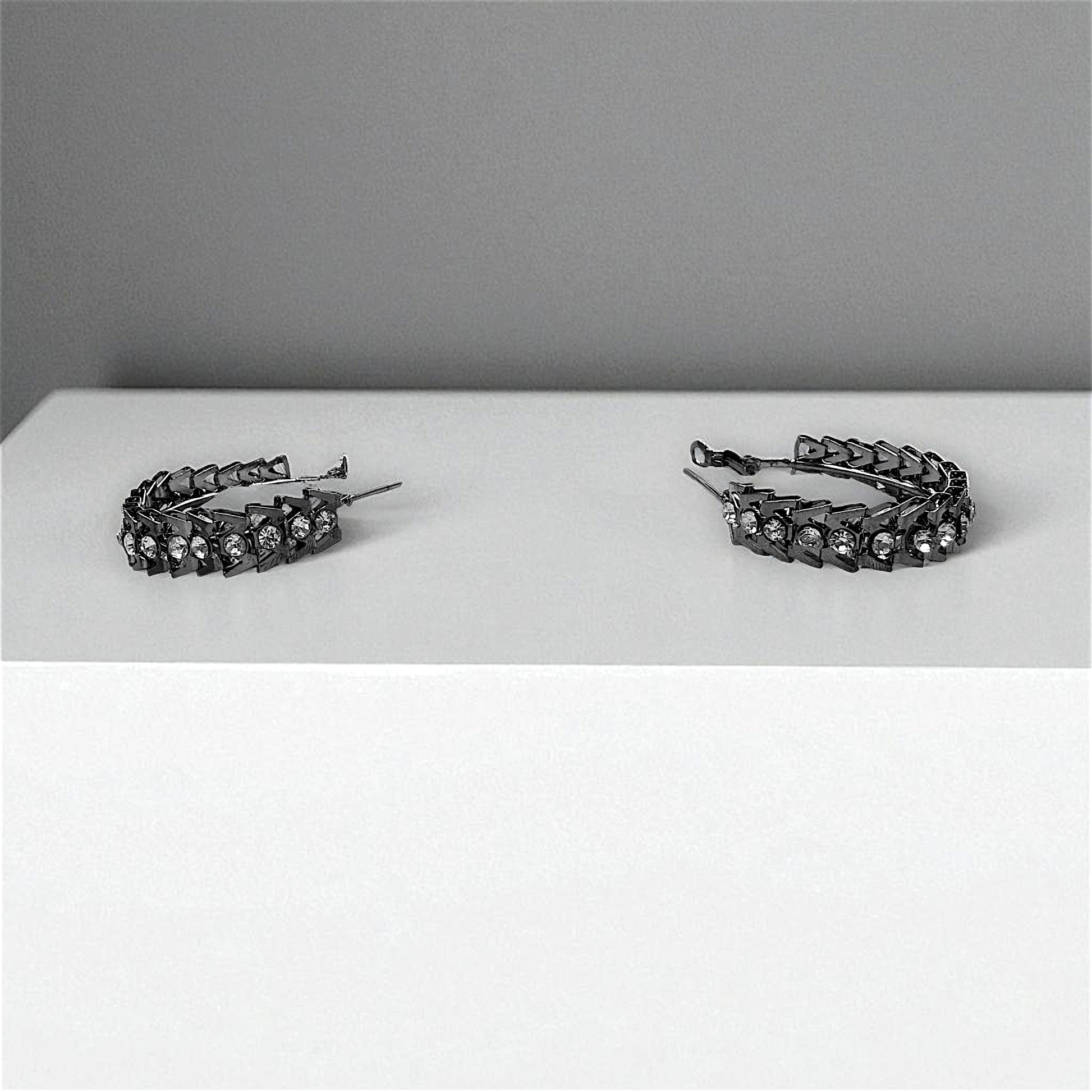 Chain style Silver Hoops Earrings casuals Ear Rings Earrings ethnic office party Trincket Jewellry Jewelry Jewellery