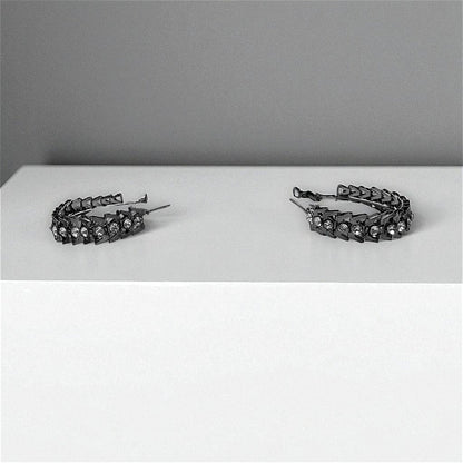 Chain style Silver Hoops Earrings casuals Ear Rings Earrings ethnic office party Trincket Jewellry Jewelry Jewellery