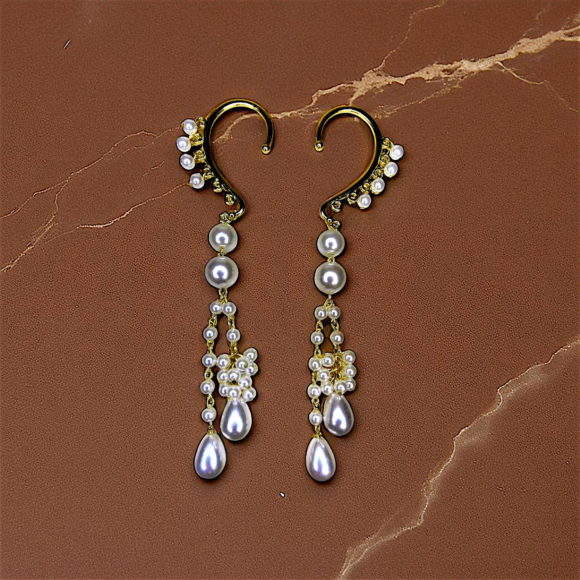 Beaded Ear Cuff Danglers - Perfect Party Accessory Earrings bead Ear Rings Earrings ethnic party Trincket Jewellry Jewelry Jewellery