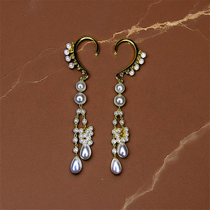 Beaded Ear Cuff Danglers - Perfect Party Accessory Earrings bead Ear Rings Earrings ethnic party Trincket Jewellry Jewelry Jewellery