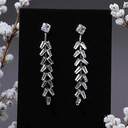 American Diamond Danglers Silver Earrings AD Ear Rings Earrings party Trincket Jewellry Jewelry Jewellery