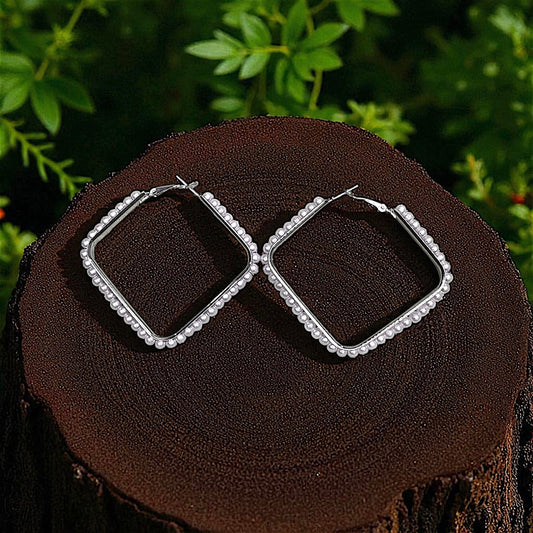 Beaded Hoops: Chic Elegance For Your Ears Diamond Earrings bead casuals Ear Rings Earrings ethnic office party Trincket Jewellry Jewelry Jewellery