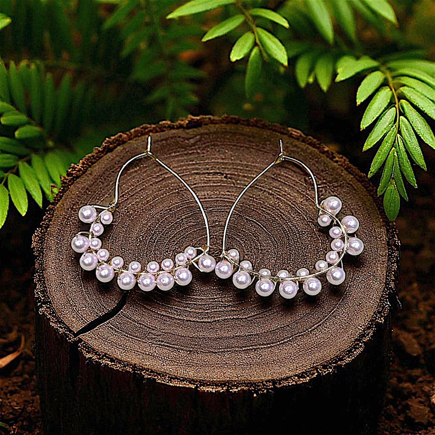 Beaded Hoops: Chic Elegance For Your Ears Heart Earrings bead casuals Ear Rings Earrings ethnic office party Trincket Jewellry Jewelry Jewellery