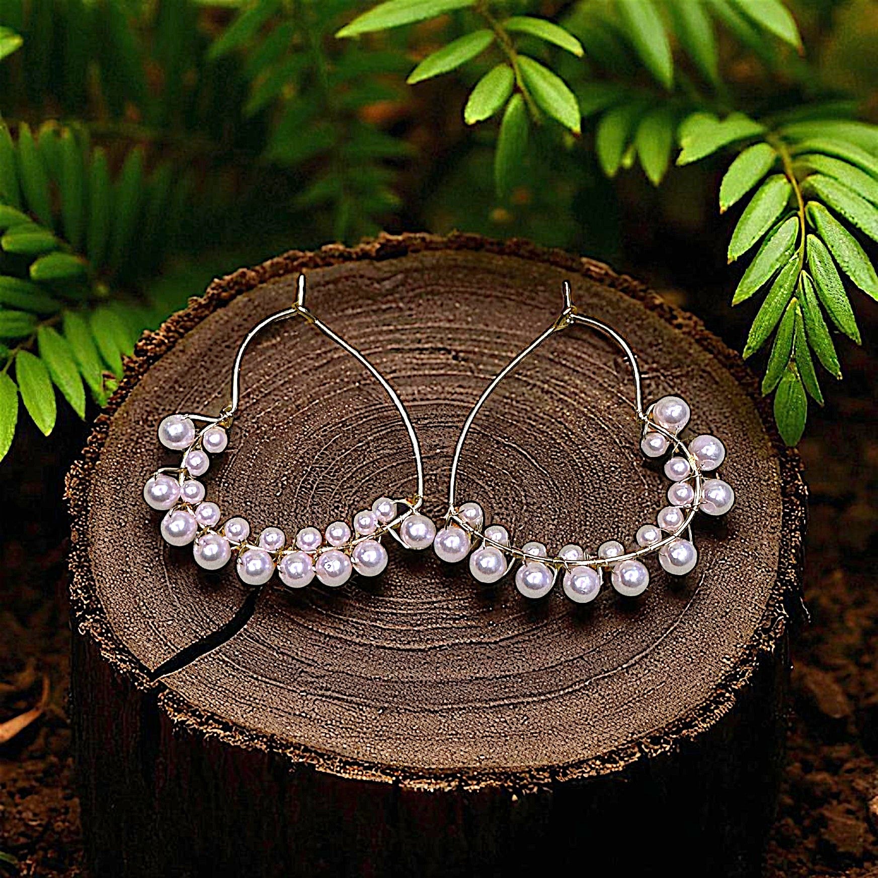 Beaded Hoops: Chic Elegance For Your Ears Heart Earrings bead casuals Ear Rings Earrings ethnic office party Trincket Jewellry Jewelry Jewellery