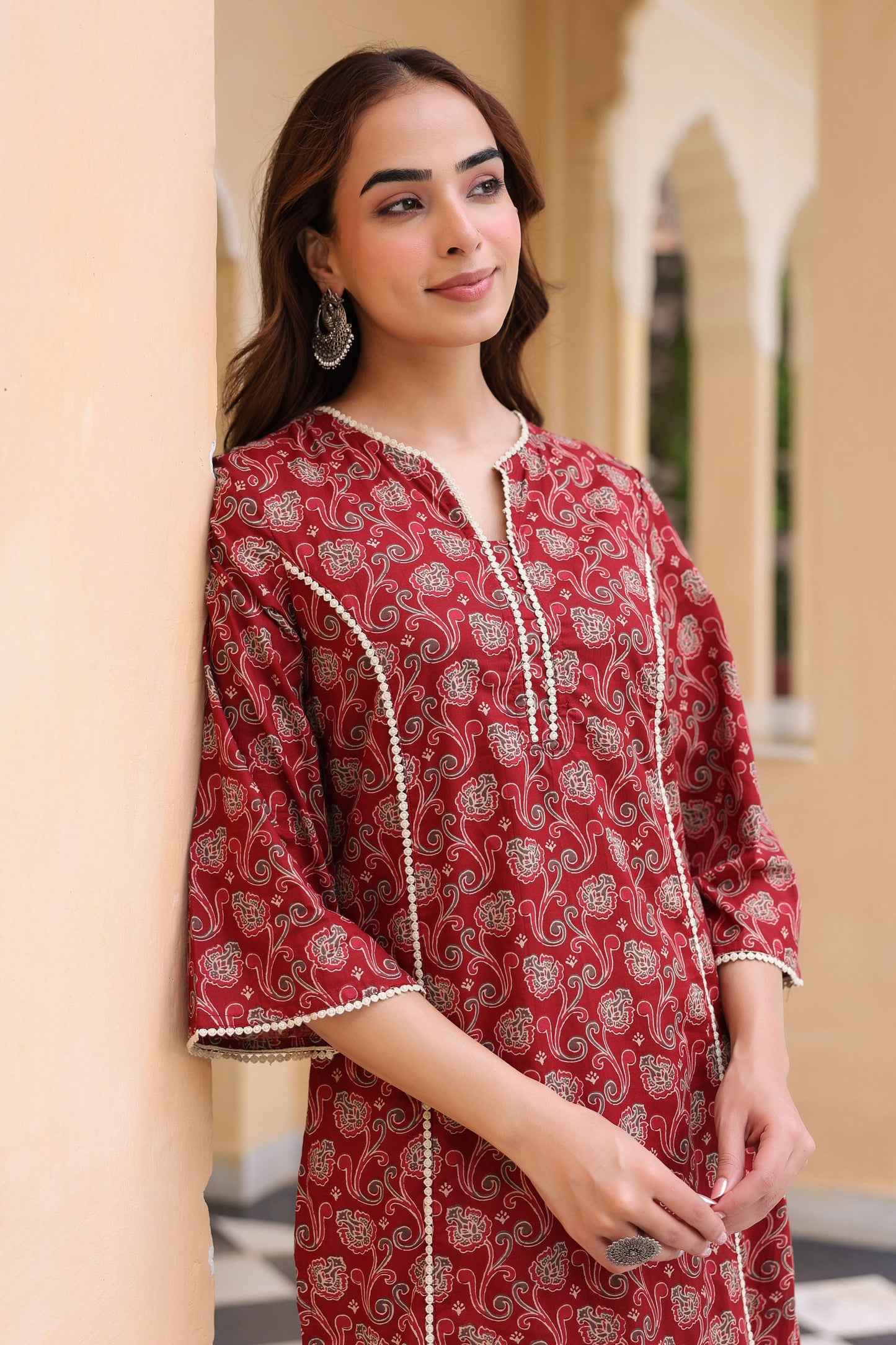 women pure cotton printed kurta