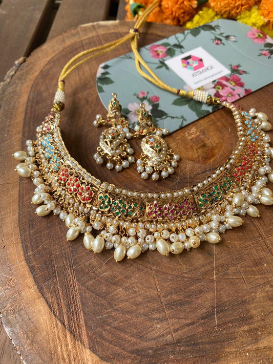 Zainab Navratna Hasli Set - Attrangi