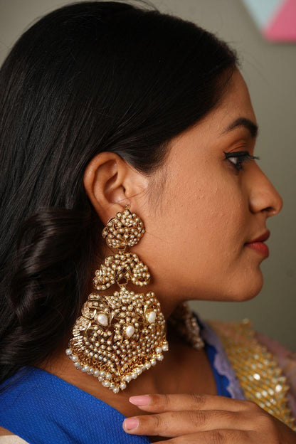 Zeba Oversized Earrings - Attrangi