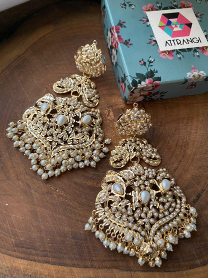 Zeba Oversized Earrings - Attrangi